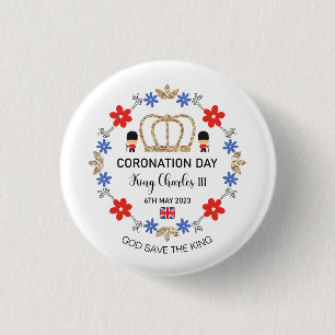 Coronation day 2023 King Charles III Personalized 3 Cm Round Badge
