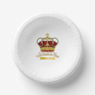 Coronation Day Crown Paper Bowls Paper Plate