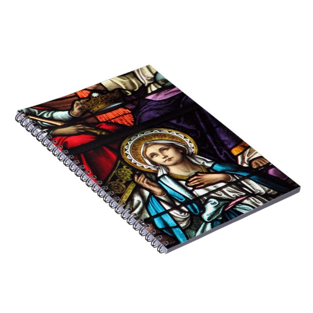 Coronation of Blessed Virgin Mary Stained Glass Notebook (Right Side)