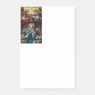 Coronation of Blessed Virgin Mary Stained Glass Post-it Notes