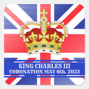 Coronation of King Charles III  Square Sticker
