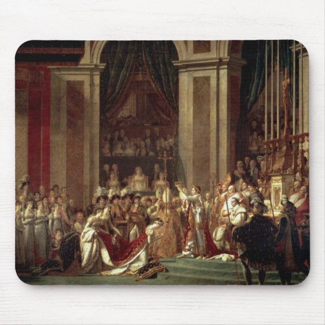 Coronation of Napoleon by Jacques-Louis David Mouse Pad (Front)