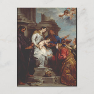 Coronation of Saint Rosalia by Anthony van Dyck Holiday Postcard