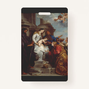 Coronation of Saint Rosalia by Anthony van Dyck ID Badge