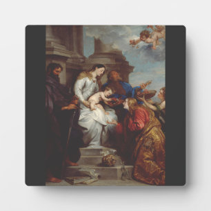 Coronation of Saint Rosalia by Anthony van Dyck Plaque