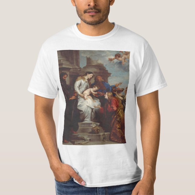 Coronation of Saint Rosalia by Anthony van Dyck T-Shirt (Front)