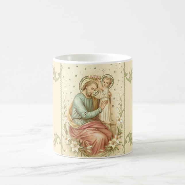 Coronation of St. Joseph by Jesus Coffee Mug (Center)