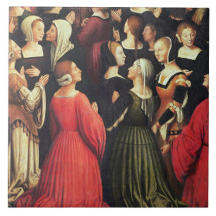 Coronation of the Virgin, 1513 (oil on panel) (det Ceramic Tile