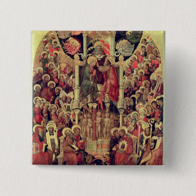 Coronation of the Virgin 15 Cm Square Badge (Front)