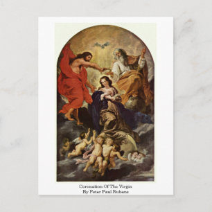 Coronation Of The Virgin By Peter Paul Rubens Postcard