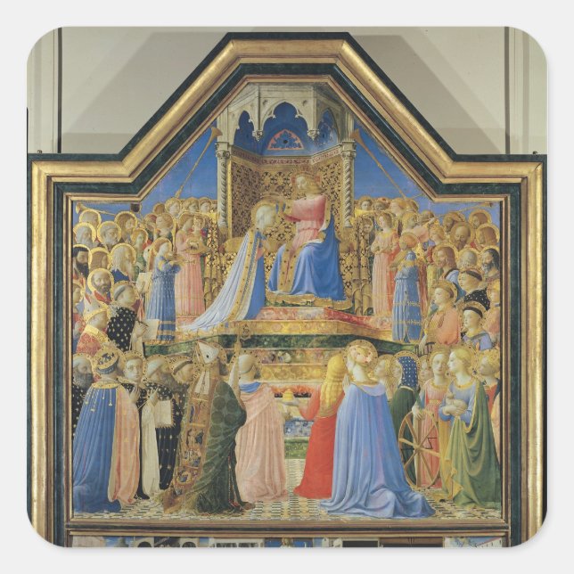 Coronation of the Virgin, c.1430-32 Square Sticker (Front)