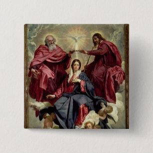 Coronation of the Virgin, c.1641-42 15 Cm Square Badge