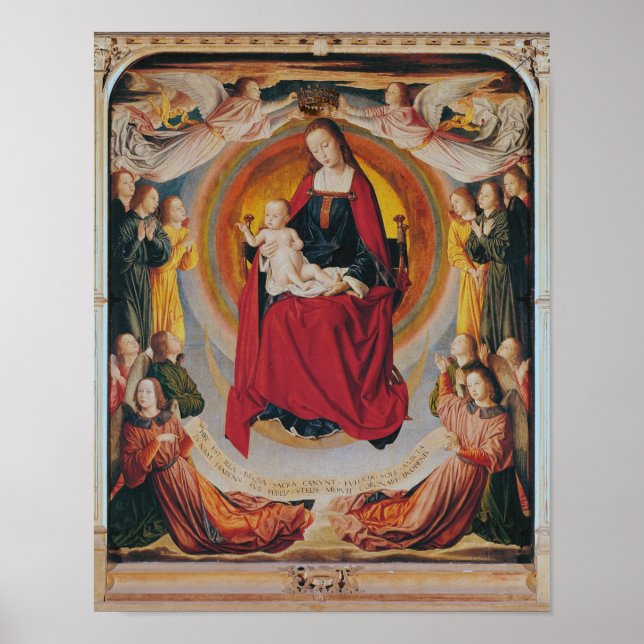 Coronation of the Virgin, center panel Poster (Front)