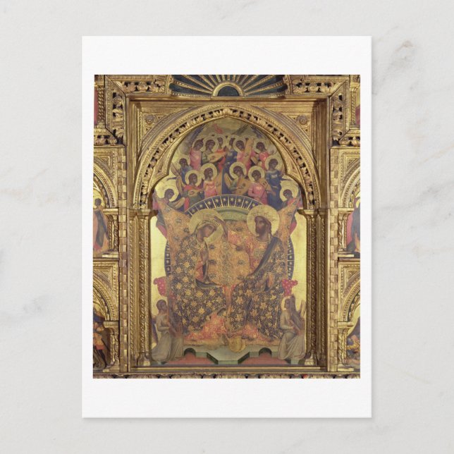 Coronation of the Virgin (detail of the polyptych) Postcard (Front)