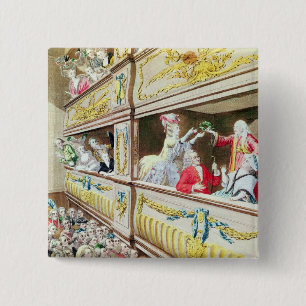 Coronation of Voltaire at the Theatre Francais 15 Cm Square Badge