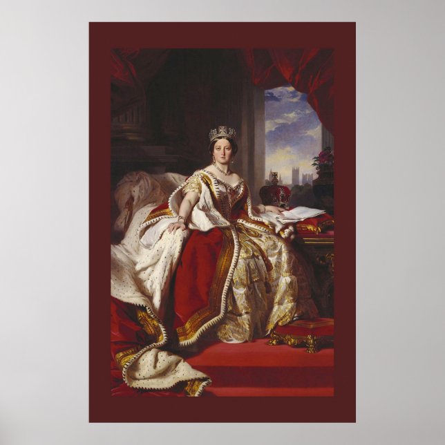 Coronation Portrait of Queen Victoria Poster (Front)