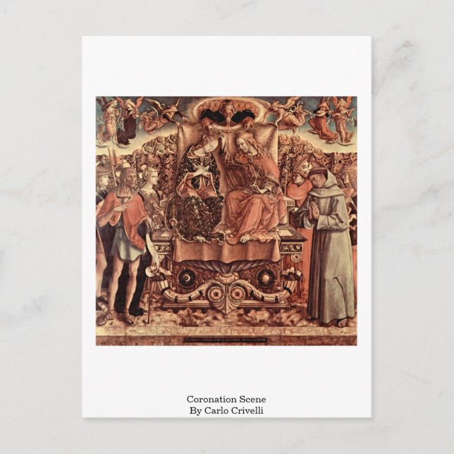 Coronation Scene By Carlo Crivelli Postcard (Front)