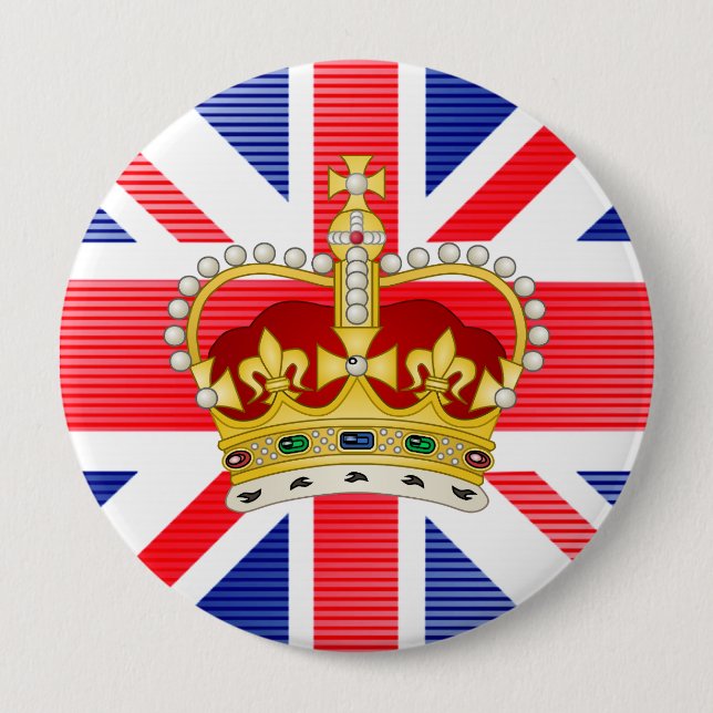 Coronation souvenir of King Charles III    10 Cm Round Badge (Front)