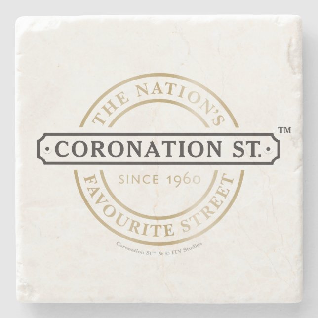 Coronation Street - Logo Stone Coaster (Front)