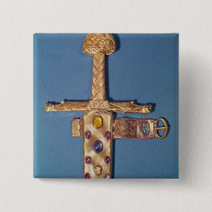 Coronation sword of the Kings of France 15 Cm Square Badge
