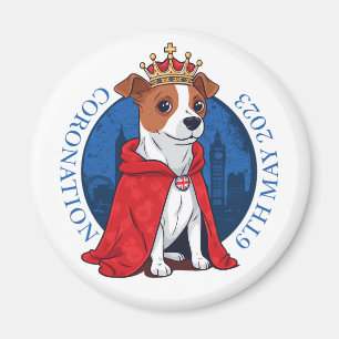 Coronation UK.  Funny Jack Russell terrier dog Magnet