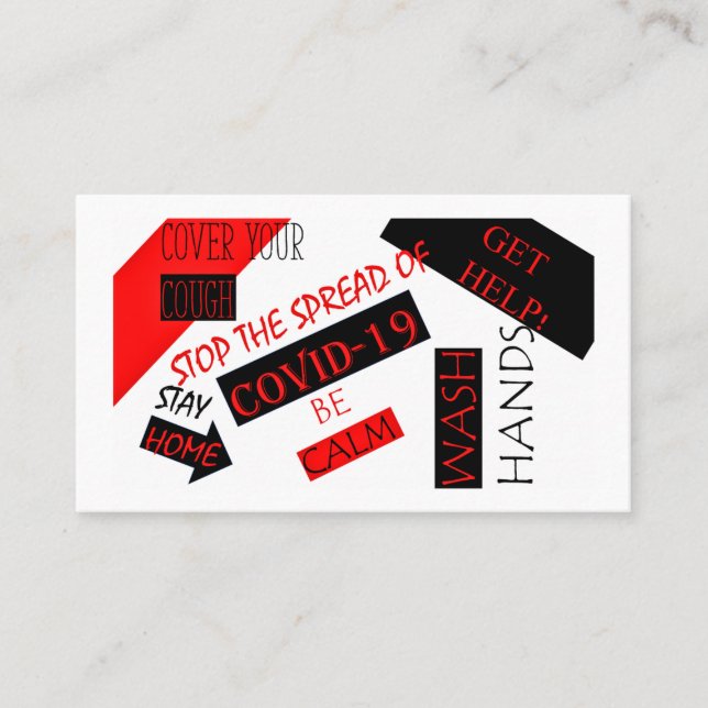 Coronavirus Business Card (Front)