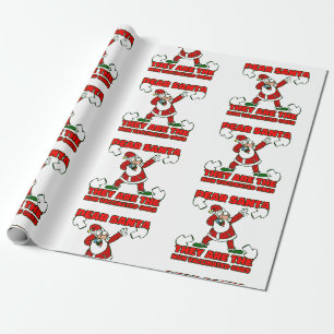coronavirus christmas santa claus vaccinated wrapping paper