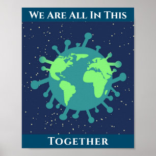 Coronavirus Covid 19 All In This Together Poster