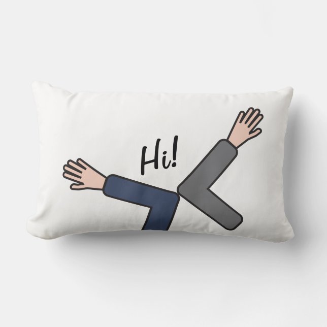 Coronavirus Elbow Handshake Lumbar Cushion (Front)