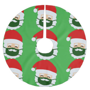 coronavirus face mask santa christmas brushed polyester tree skirt