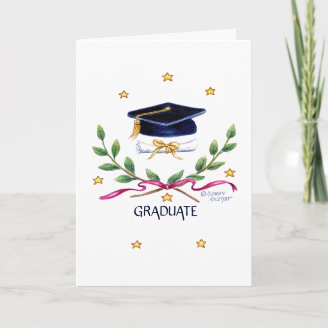 Coronavirus Graduation Victory Emblem Card (Front)