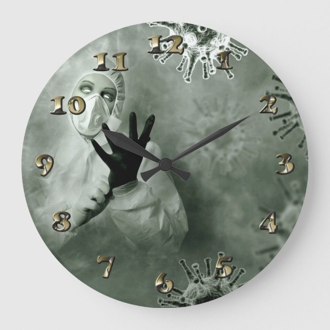 Coronavirus Nurse Large Clock (Front)