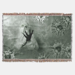 Coronavirus Nurse Throw Blanket