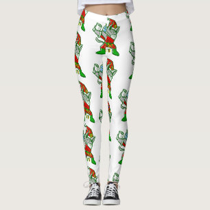 coronavirus santa claus cat christmas leggings