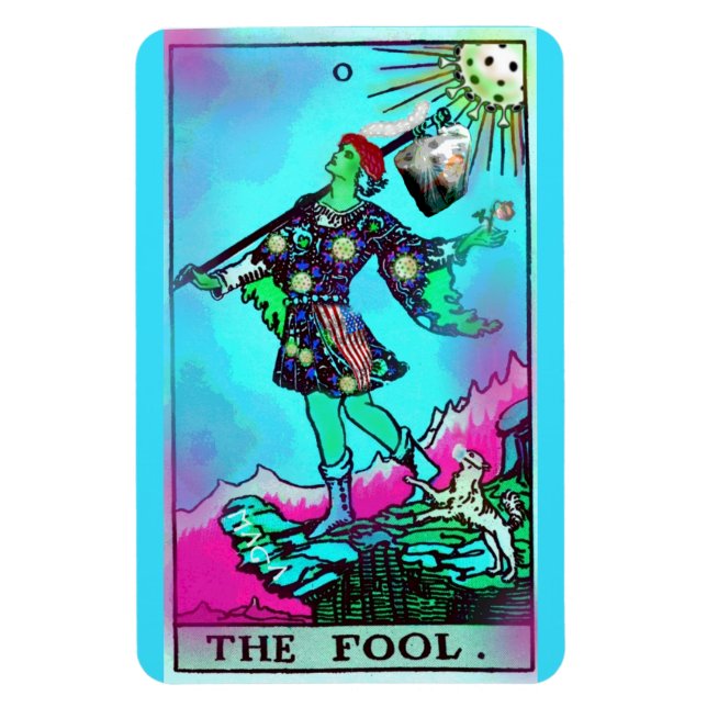 Coronavirus Tarot Card The Fool Magnet (Vertical)