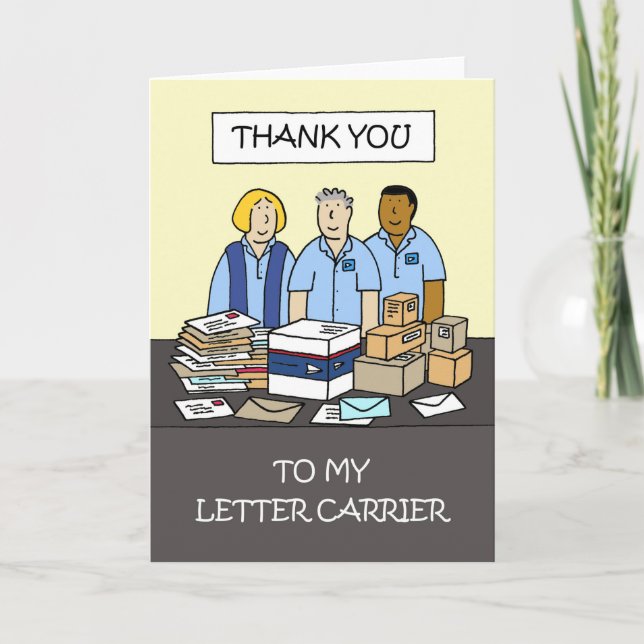 Coronavirus Thank you to Letter Carrier. Card (Front)