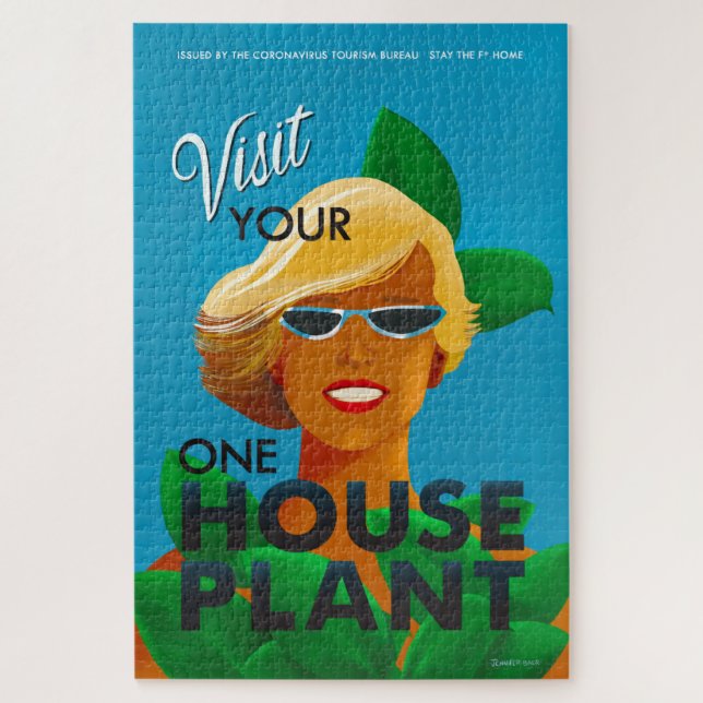 Coronavirus Tourism Bureau House Plant Jigsaw Puzzle (Vertical)