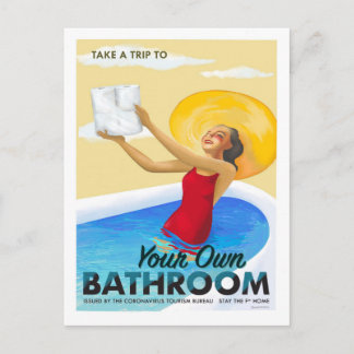 coronavirus tourism bureau postcard