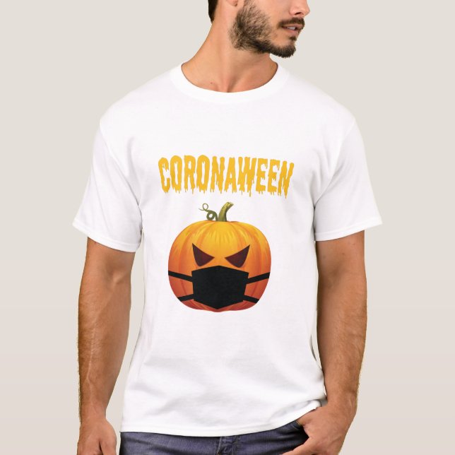 Coronaween Funny 2020 Halloween T-Shirt (Front)