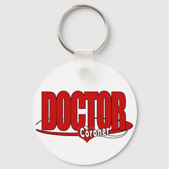 CORONER LOGO BIG RED DOCTOR KEY RING (Front)