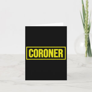 Coroner Uniform Costume Halloween Card
