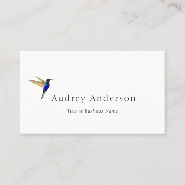Coronet Hummingbird Business Card (Front)