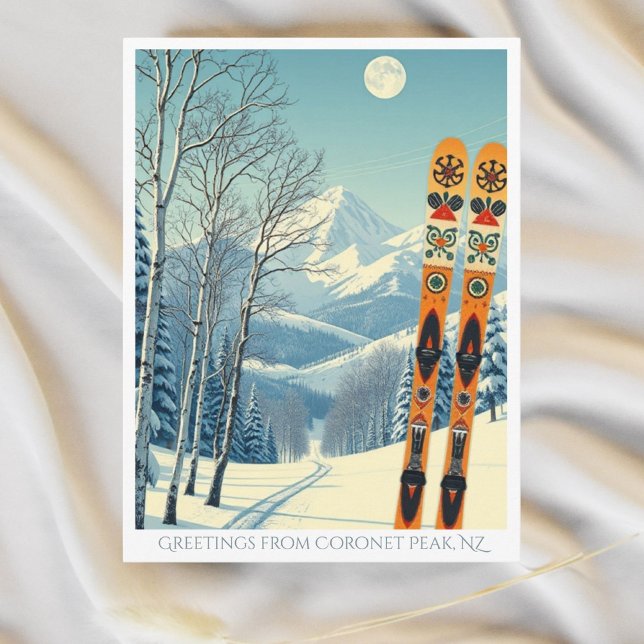 Coronet Peak New Zealand ski vacation Postcard (Creator Uploaded)