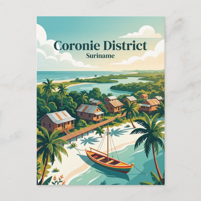 Coronie District Suriname Postcard (Front)