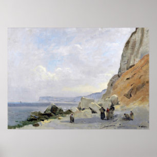 Corot - Chalk Cliffs Near Yport Poster
