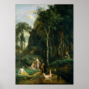 Corot - Diana Surprised In Her Bath Poster