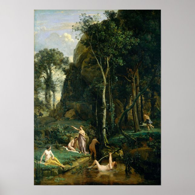 Corot - Diana Surprised In Her Bath Poster (Front)