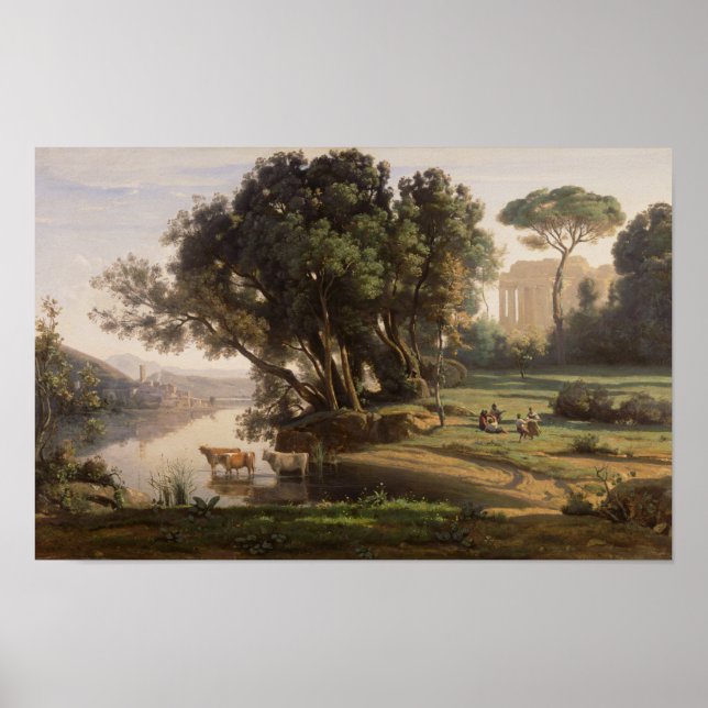 Corot - Italian Landscape (1835) Poster (Front)