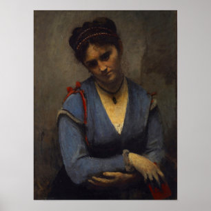 Corot - Portrait Of Mariette Gambay Poster