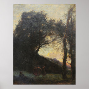 Corot - The Dance Of The Shepherd (Evening) Poster
